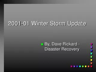 2001-01 Winter Storm Update
