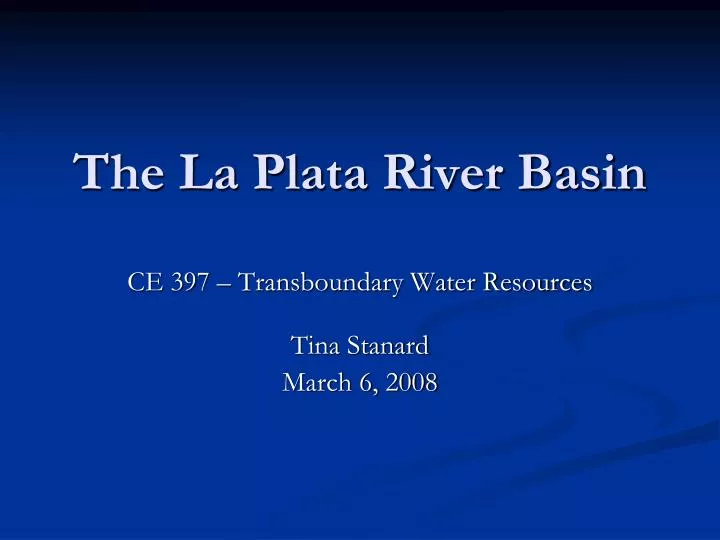 the la plata river basin