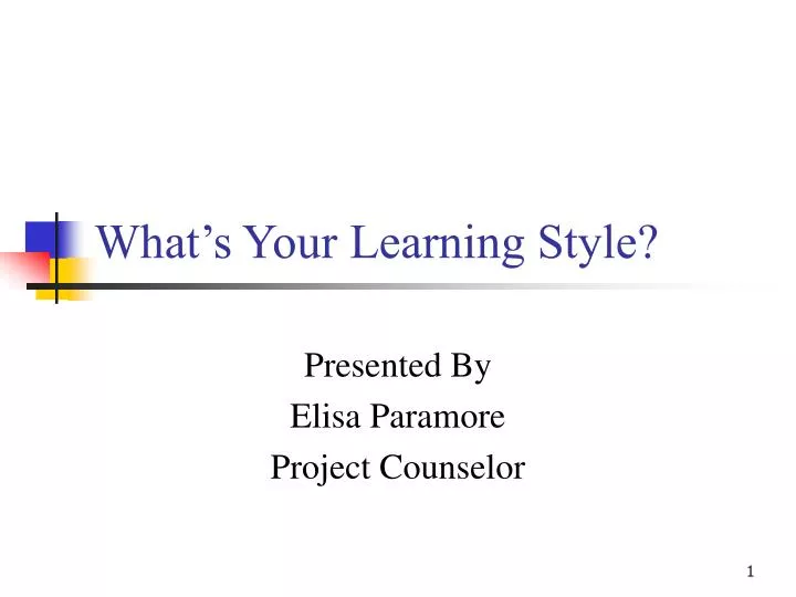 what s your learning style