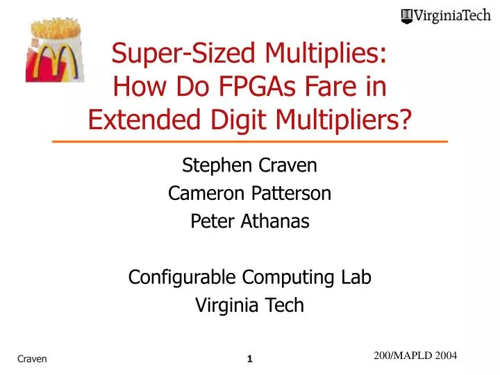 super sized multiplies how do fpgas fare in extended digit multipliers
