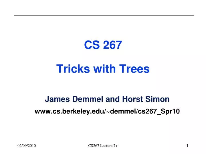 cs 267 tricks with trees