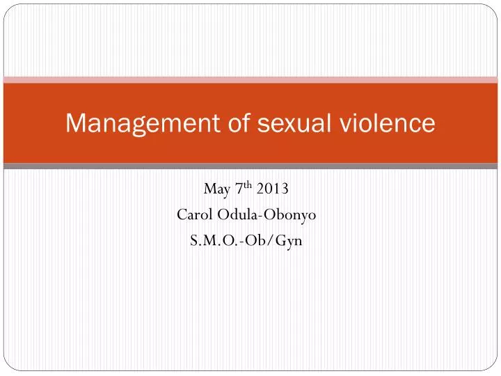 management of sexual violence