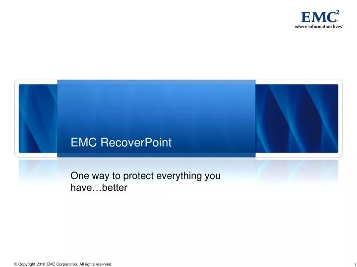 emc recoverpoint
