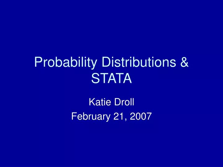 probability distributions stata