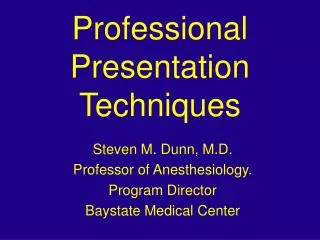 Professional Presentation Techniques