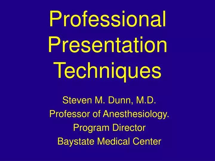 professional presentation techniques