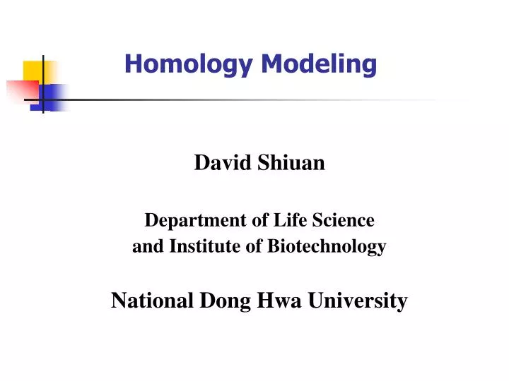 homology modeling