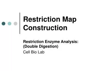 Restriction Map Construction