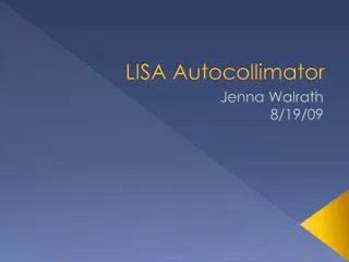 LISA Autocollimator