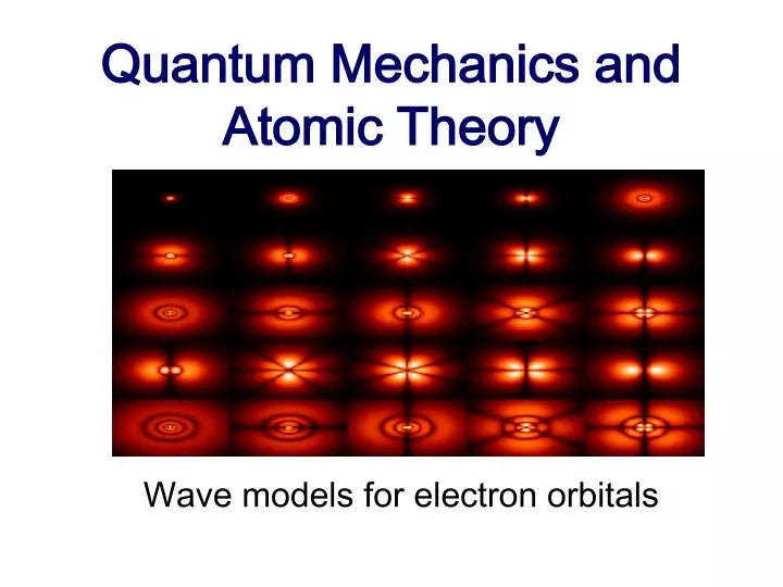quantum mechanics and atomic theory