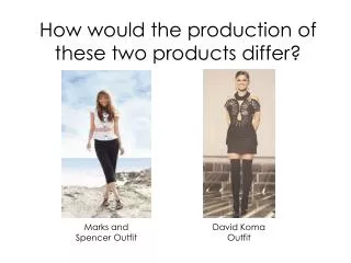 How would the production of these two products differ?