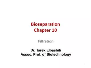 Bioseparation Chapter 10
