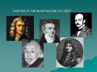 CHAPTER 24 THE WAVE NATURE OF LIGHT