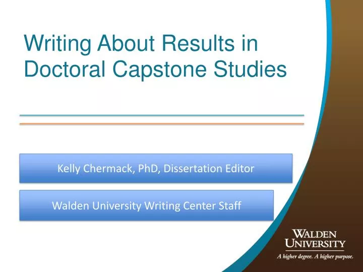 writing about results in doctoral capstone studies