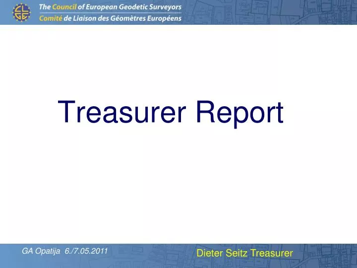 treasurer report