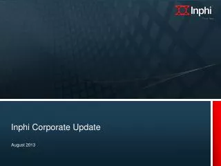 Inphi Corporate Update