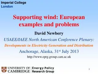 Supporting wind: European examples and problems