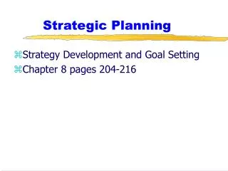 Strategic Planning