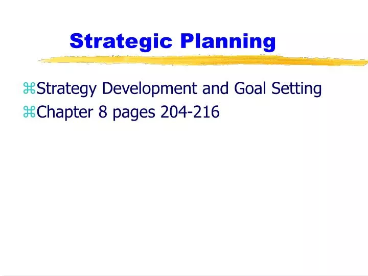 strategic planning