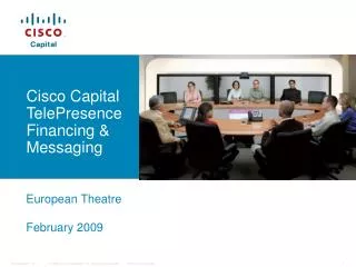 Cisco Capital TelePresence Financing &amp; Messaging