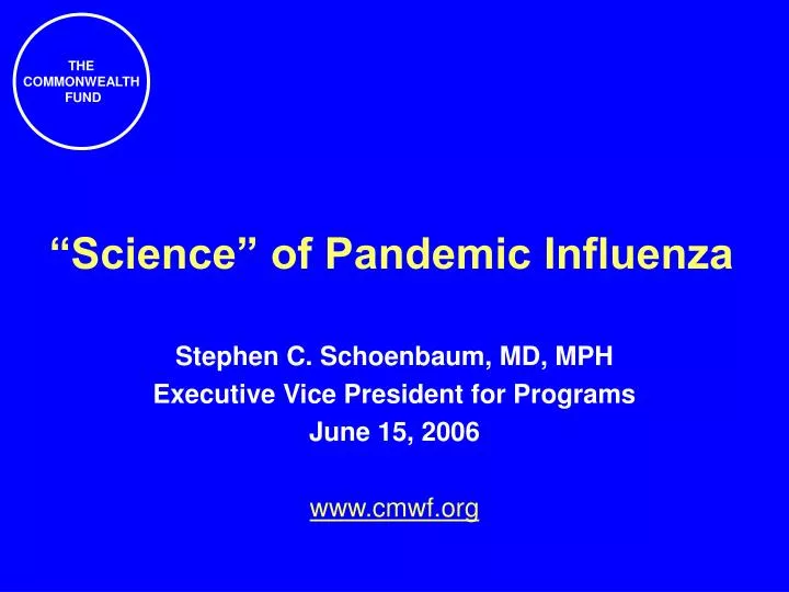 science of pandemic influenza