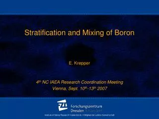 Stratification and Mixing of Boron