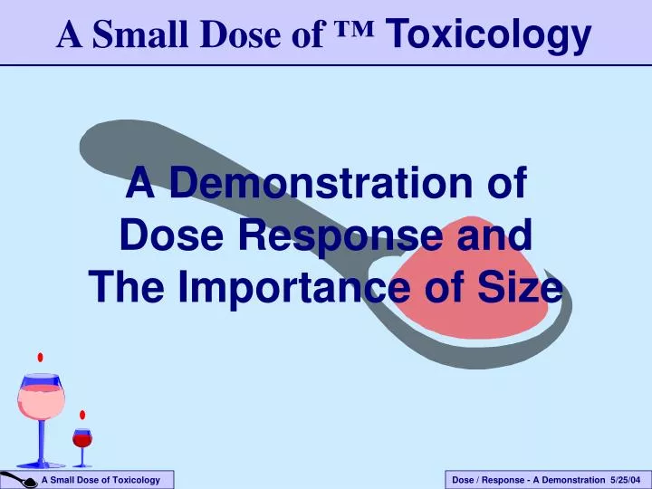 a demonstration of dose response and the importance of size