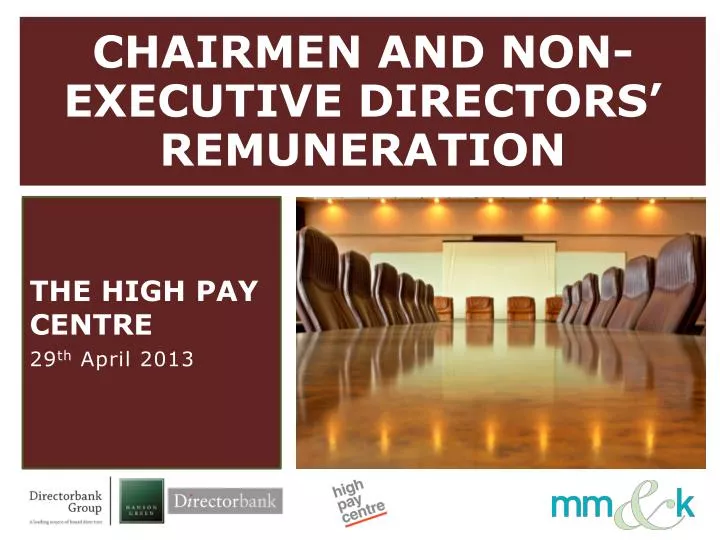 chairmen and non executive directors remuneration