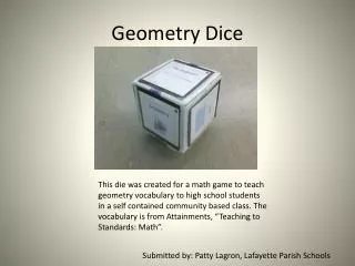 Geometry Dice