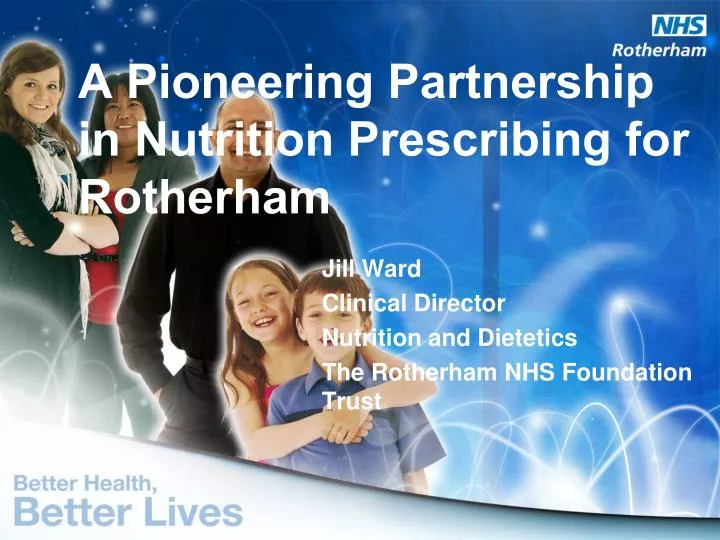 a pioneering partnership in nutrition prescribing for rotherham