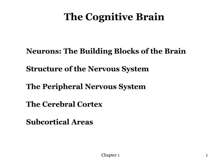 the cognitive brain