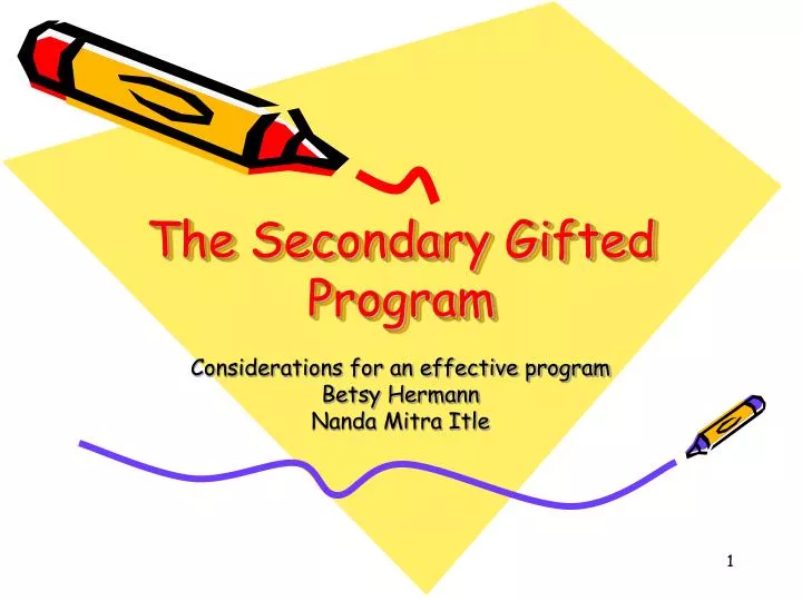 the secondary gifted program