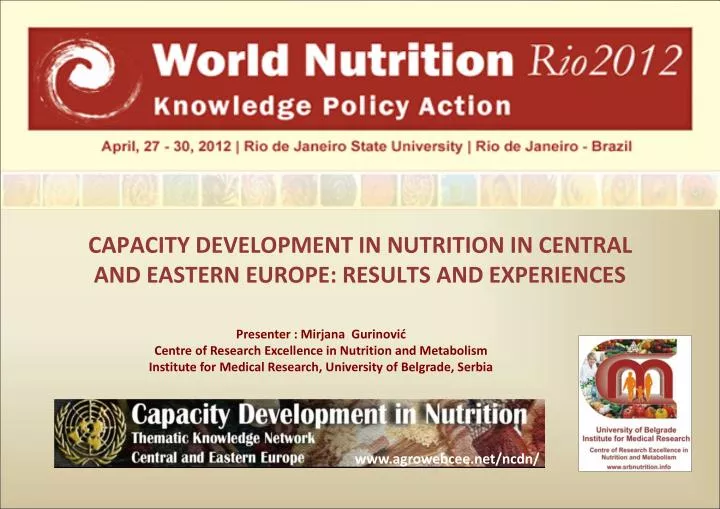 capacity development in nutrition in central and eastern europe results and experiences