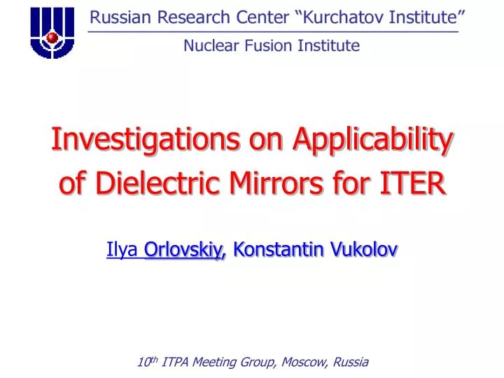 investigations on applicability of dielectric mirrors for iter