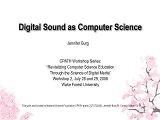 Digital Sound as Computer Science