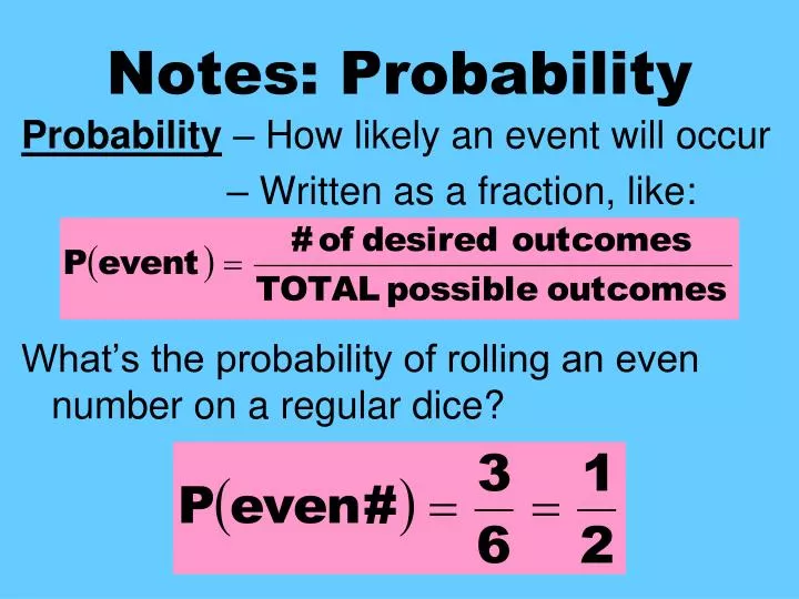 notes probability