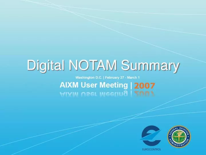 digital notam summary