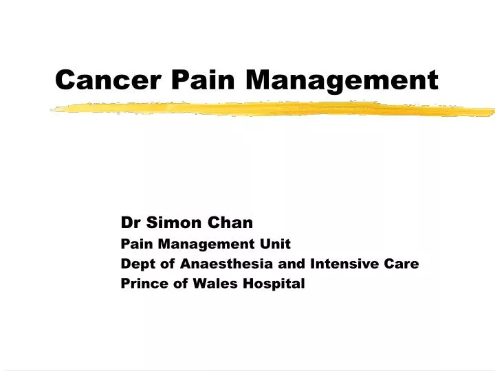 cancer pain management