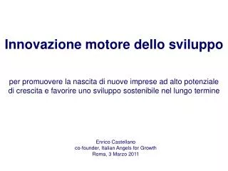 innovazione motore dello sviluppo