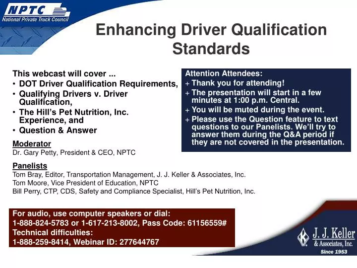 enhancing driver qualification standards