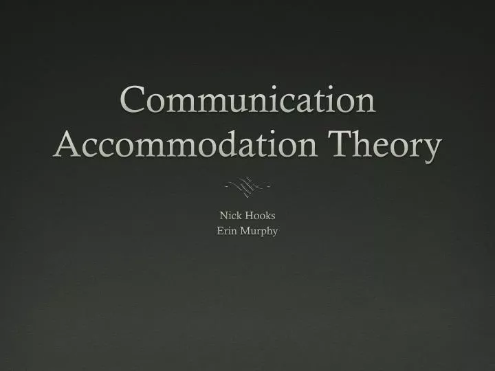 communication accommodation theory