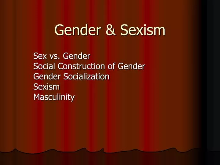 gender sexism
