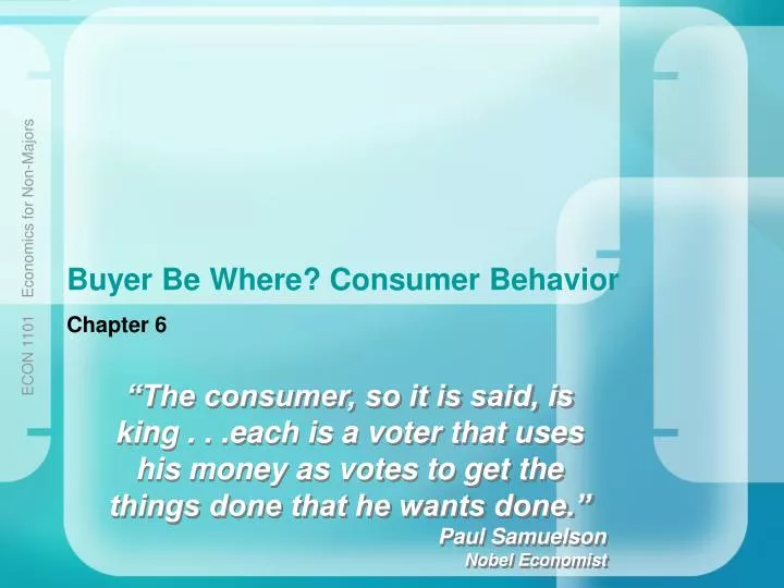buyer be where consumer behavior
