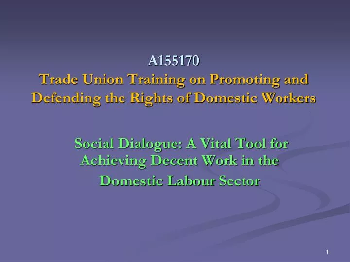 a155170 trade union training on promoting and defending the rights of domestic workers