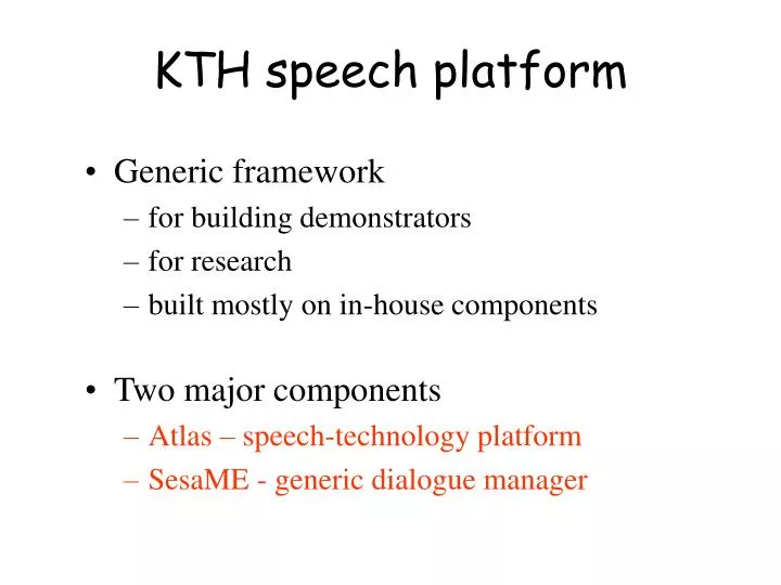 kth speech platform