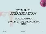 FEMALE STERILIZATION - slide 1