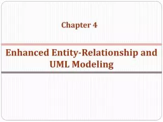 Enhanced Entity-Relationship and UML Modeling