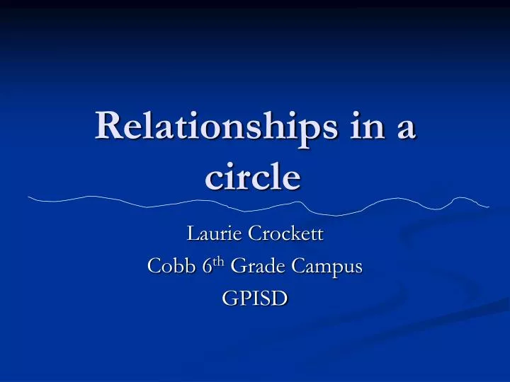 relationships in a circle
