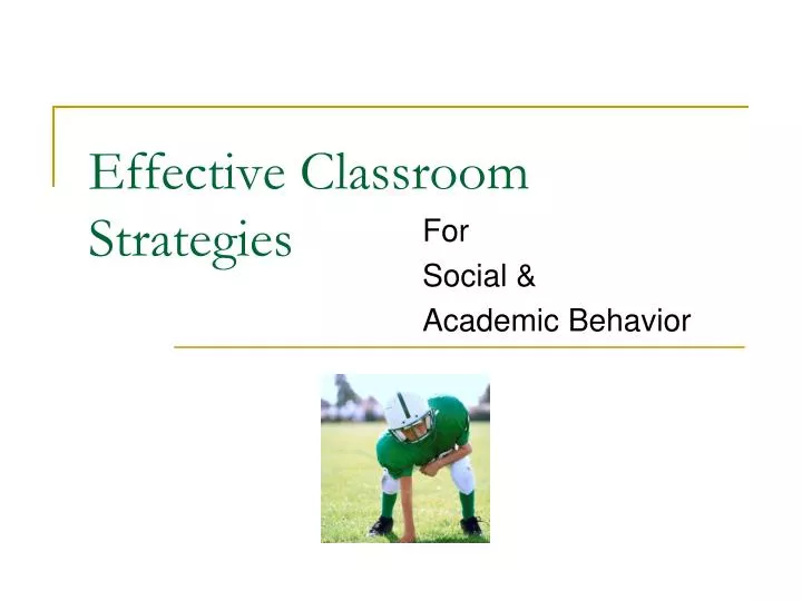 effective classroom strategies