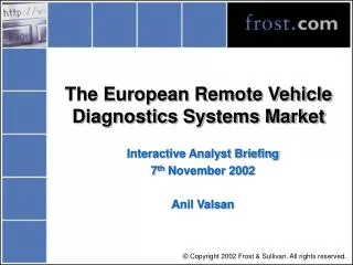 The European Remote Vehicle Diagnostics Systems Market